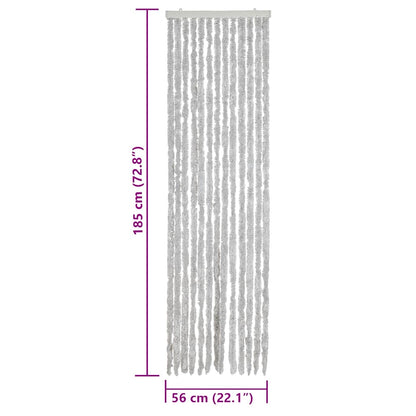 vidaXL Fly Curtain Grey 56x185 cm Chenille