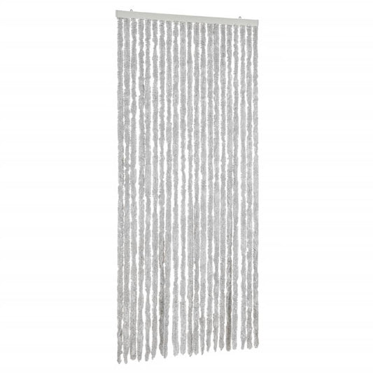 vidaXL Fly Curtain Grey 90x200 cm Chenille