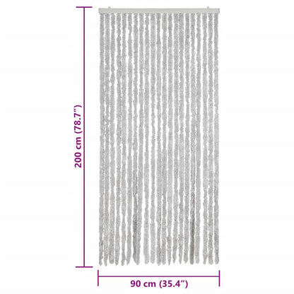 vidaXL Fly Curtain Grey 90x200 cm Chenille