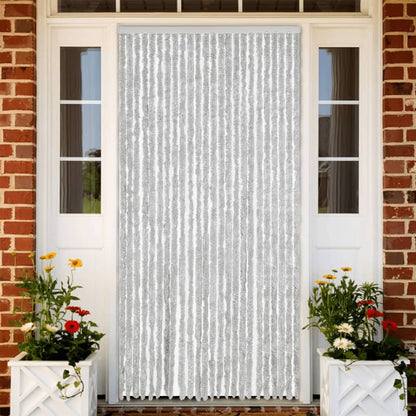 vidaXL Fly Curtain Grey 100x220 cm Chenille