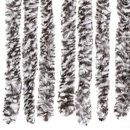 vidaXL Fly Curtain Brown and Beige 100x200 cm Chenille