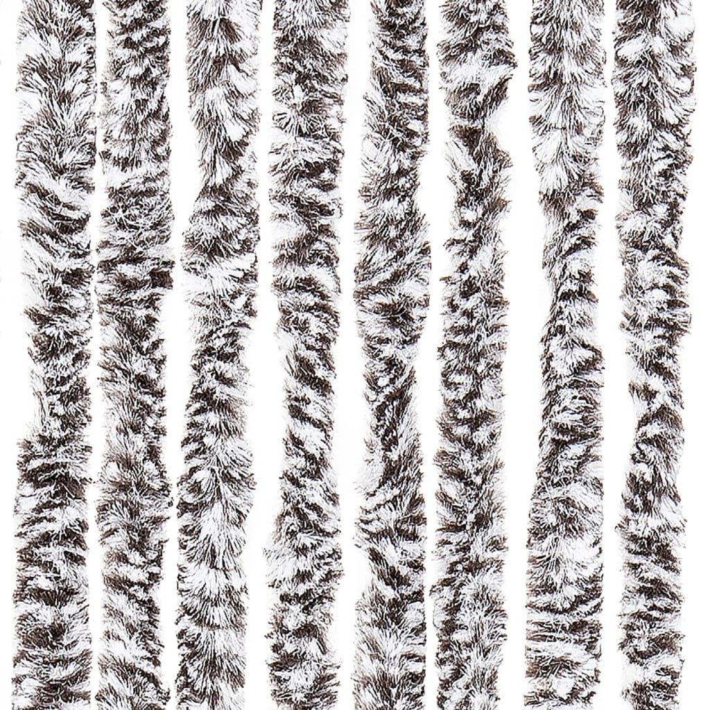 vidaXL Fly Curtain Brown and Beige 100x230 cm Chenille