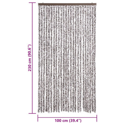 vidaXL Fly Curtain Brown and Beige 100x230 cm Chenille