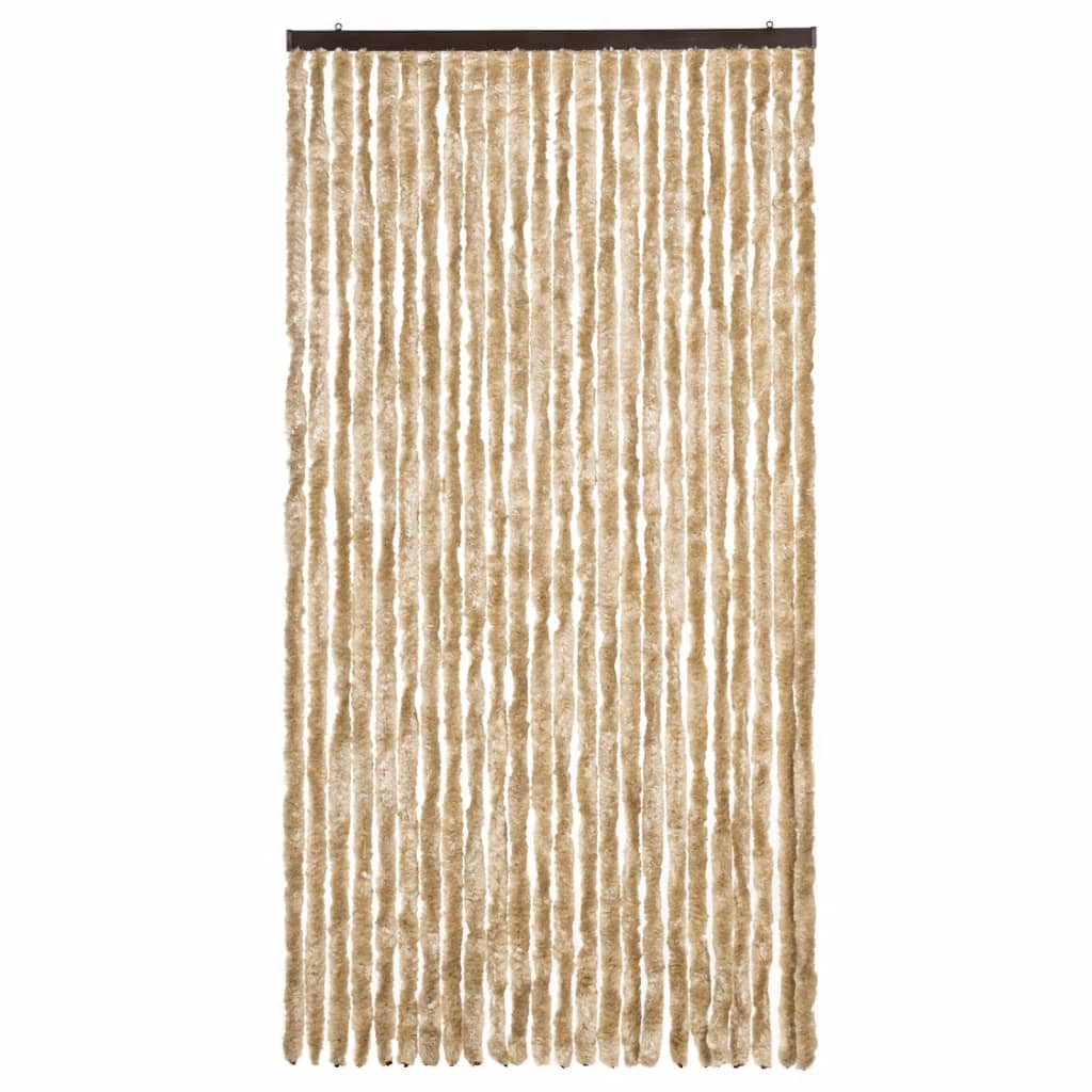 vidaXL Fly Curtain Beige 100x200 cm Chenille
