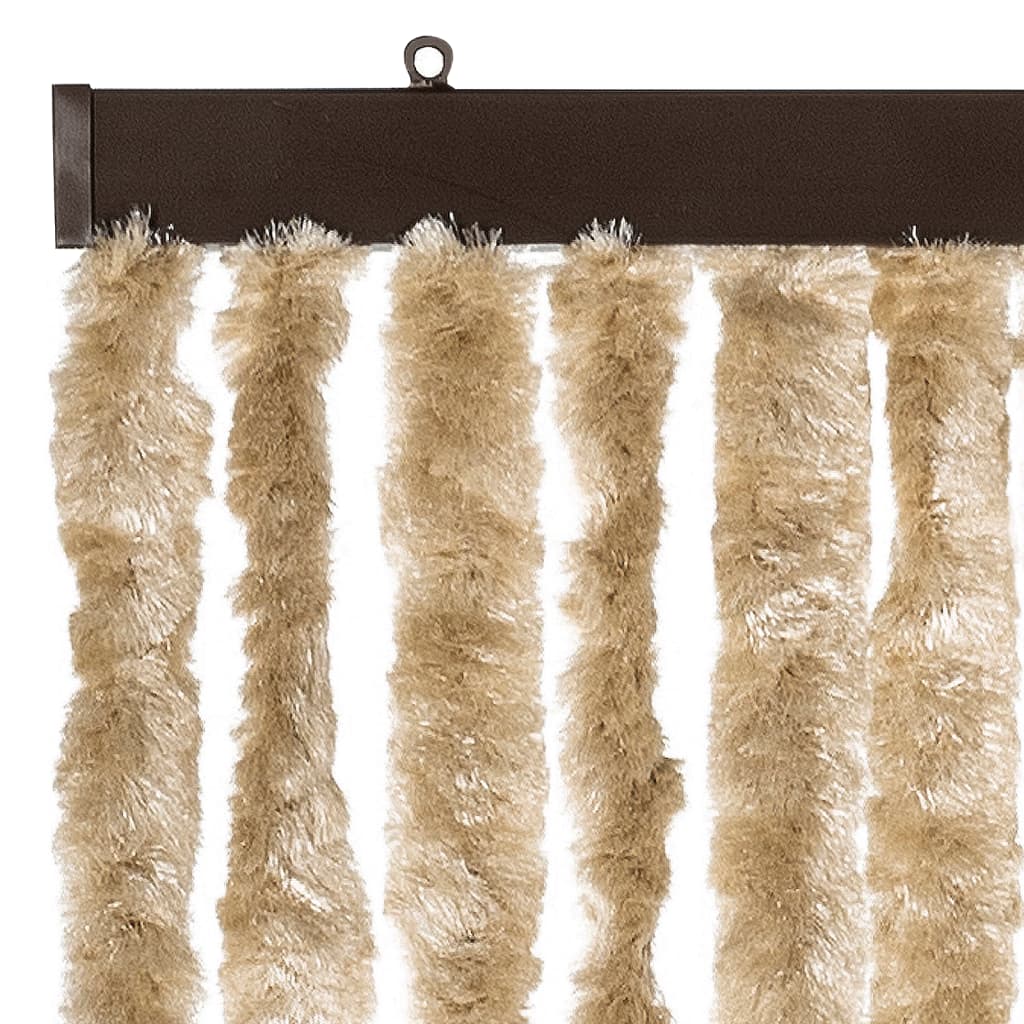 vidaXL Fly Curtain Beige 100x200 cm Chenille