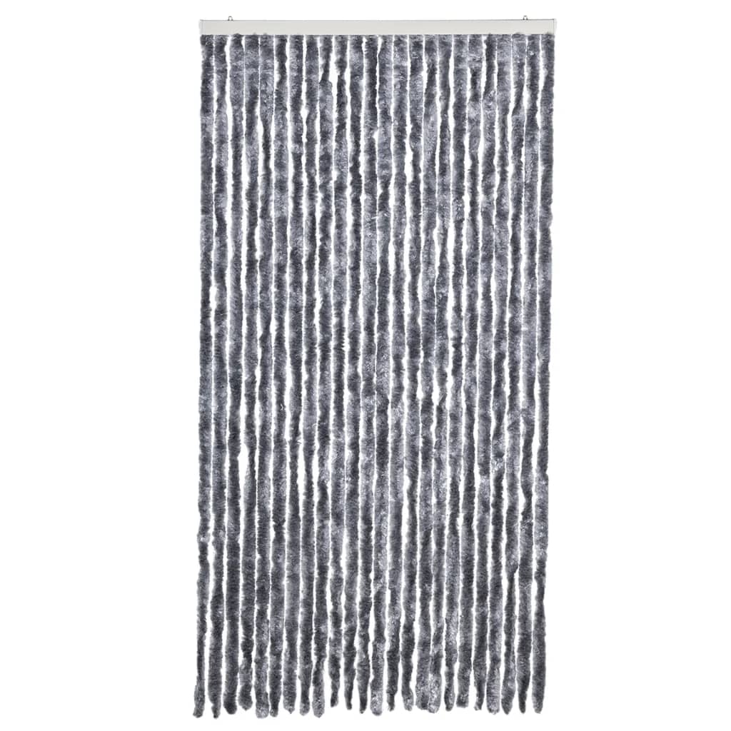 vidaXL Fly Curtain Silver 100x200 cm Chenille