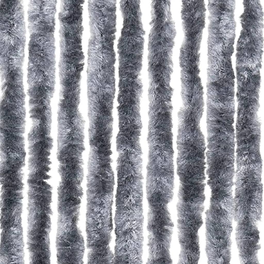 vidaXL Fly Curtain Silver 100x200 cm Chenille