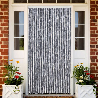 vidaXL Fly Curtain Silver 100x230 cm Chenille