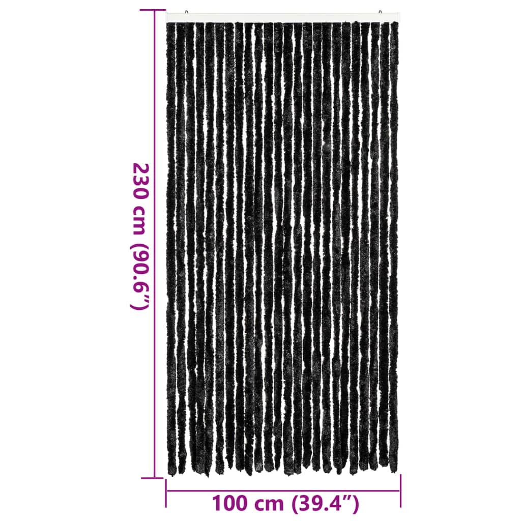 vidaXL Fly Curtain Anthracite 100x230 cm Chenille