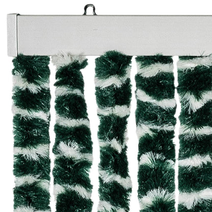 vidaXL Fly Curtain Green and White 90x200 cm Chenille