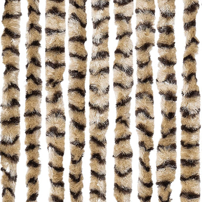 vidaXL Fly Curtain Beige and Brown 90x200 cm Chenille