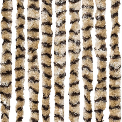 vidaXL Fly Curtain Beige and Brown 100x200 cm Chenille