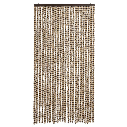 vidaXL Fly Curtain Beige and Brown 100x230 cm Chenille