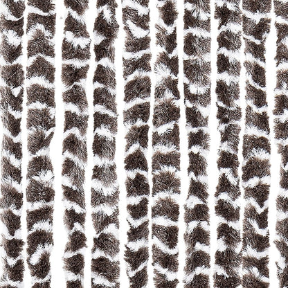 vidaXL Fly Curtain Brown and White 90x200 cm Chenille