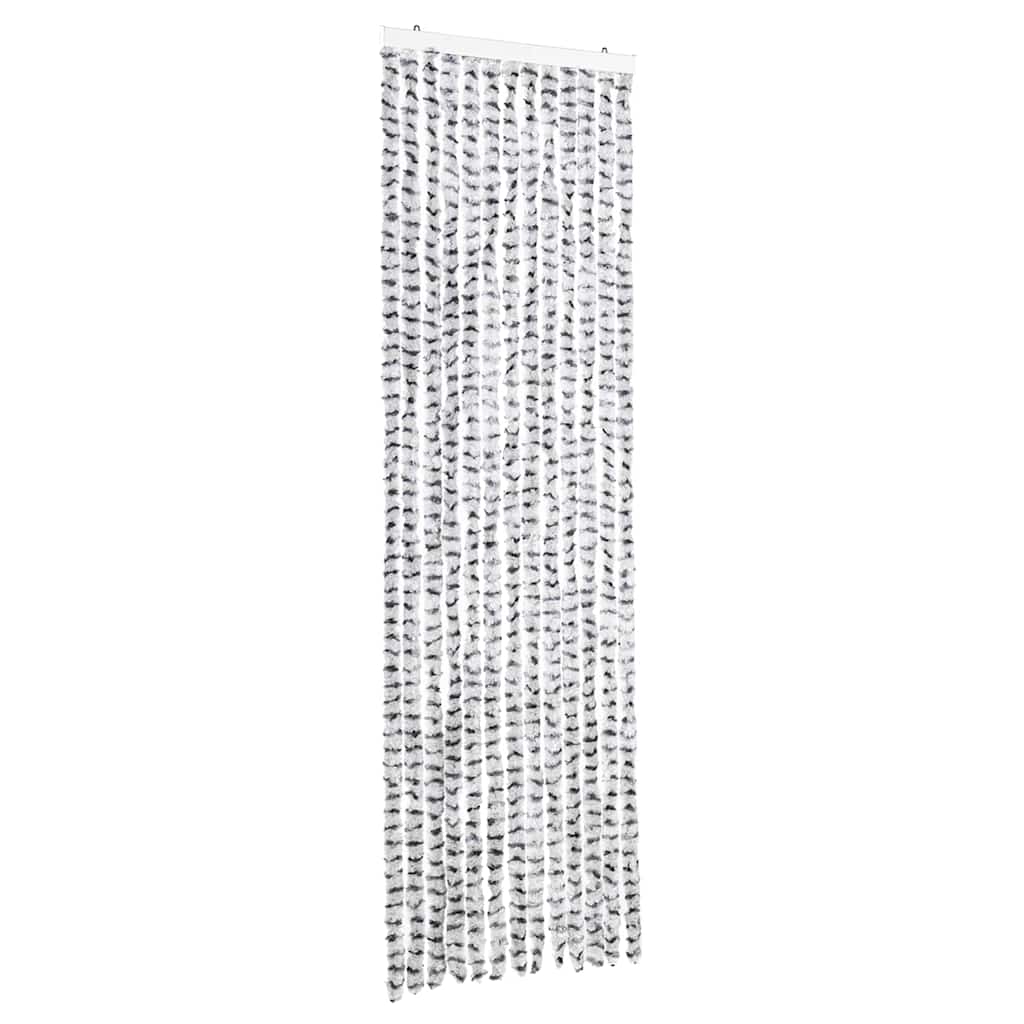 vidaXL Fly Curtain Light Grey and Dark Grey 56x200 cm Chenille