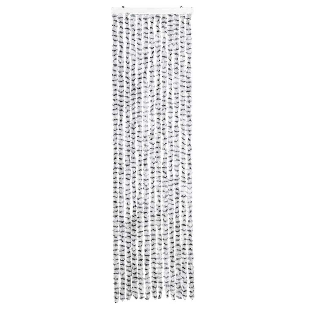 vidaXL Fly Curtain Light Grey and Dark Grey 56x200 cm Chenille