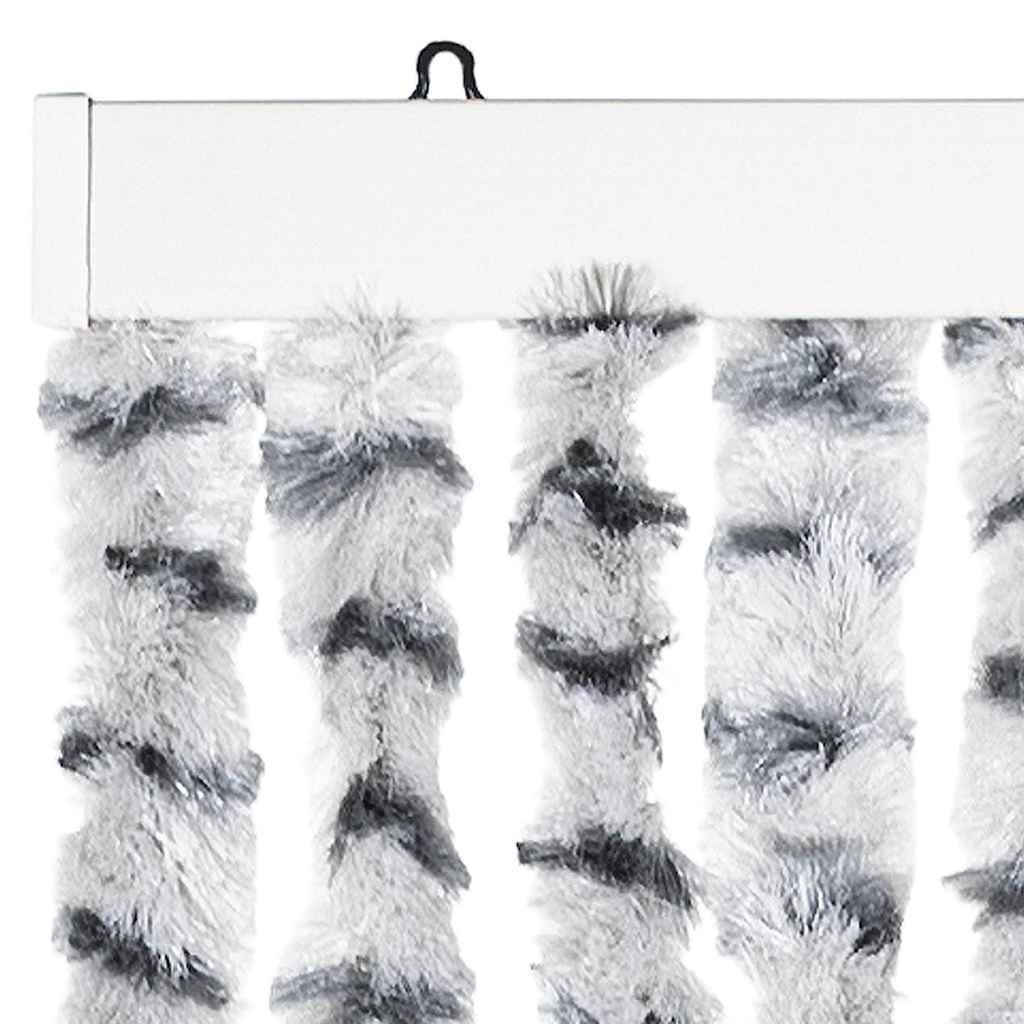 vidaXL Fly Curtain Light Grey and Dark Grey 56x200 cm Chenille