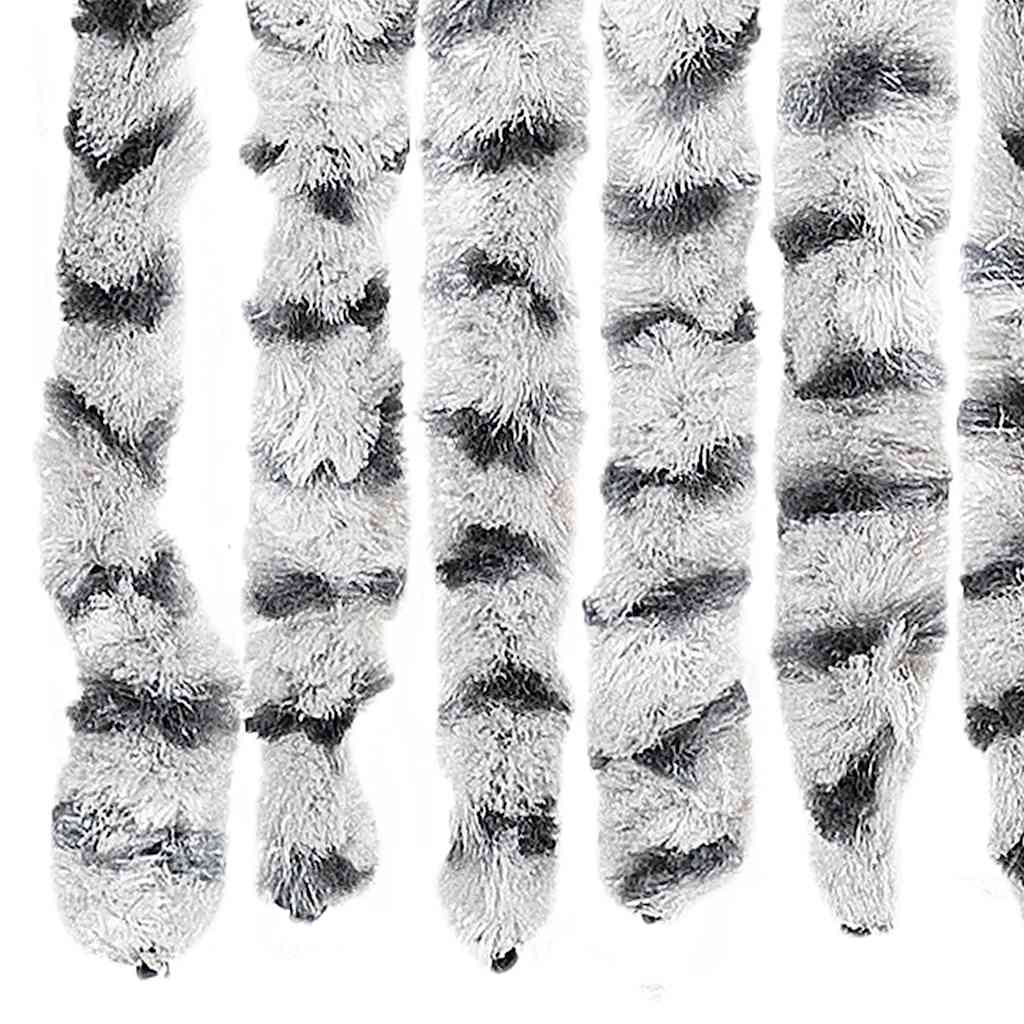 vidaXL Fly Curtain Light Grey and Dark Grey 56x200 cm Chenille