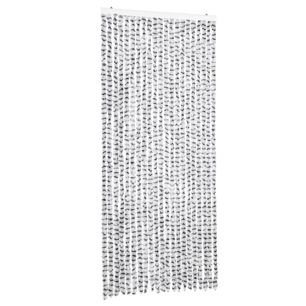 vidaXL Fly Curtain Light Grey and Dark Grey 90x200 cm Chenille