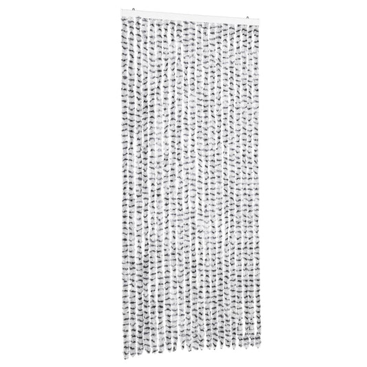 vidaXL Fly Curtain Light Grey and Dark Grey 90x200 cm Chenille