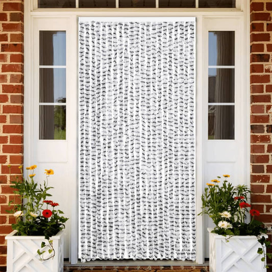 vidaXL Fly Curtain Light Grey and Dark Grey 90x200 cm Chenille