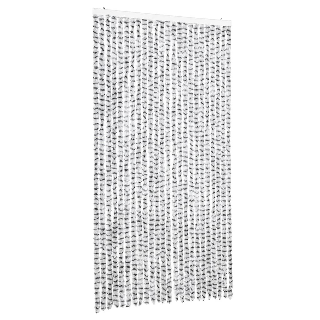 vidaXL Fly Curtain Light Grey and Dark Grey 100x200 cm Chenille