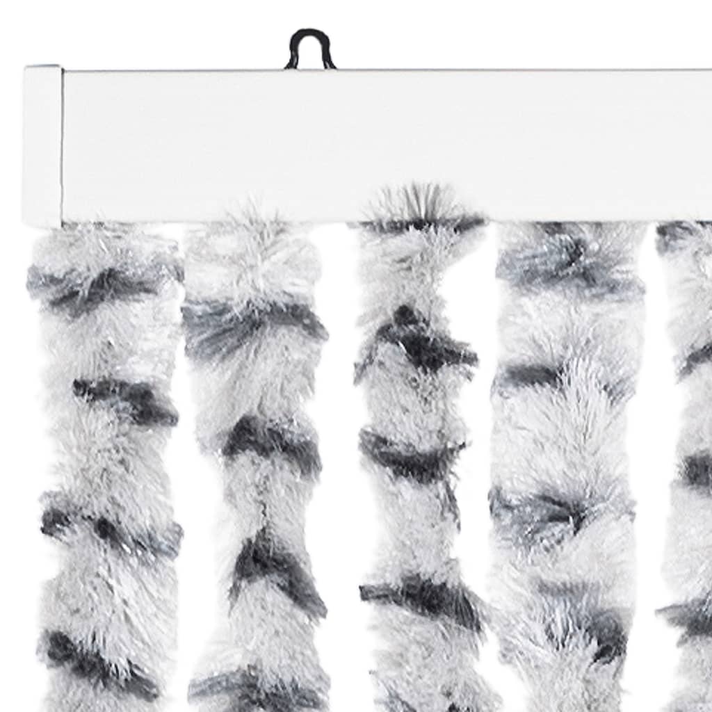 vidaXL Fly Curtain Light Grey and Dark Grey 100x200 cm Chenille