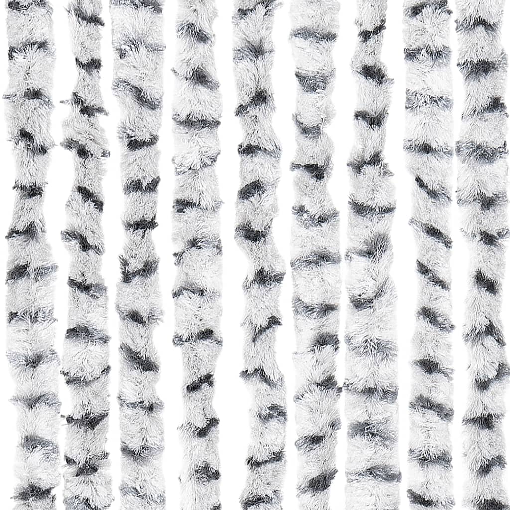 vidaXL Fly Curtain Light Grey and Dark Grey 100x230 cm Chenille