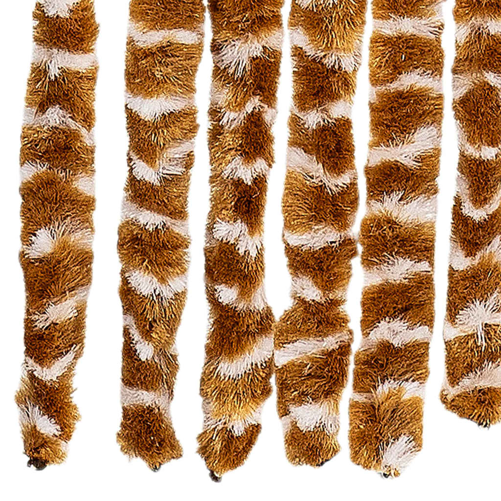 vidaXL Fly Curtain Ochre and White 90x200 cm Chenille
