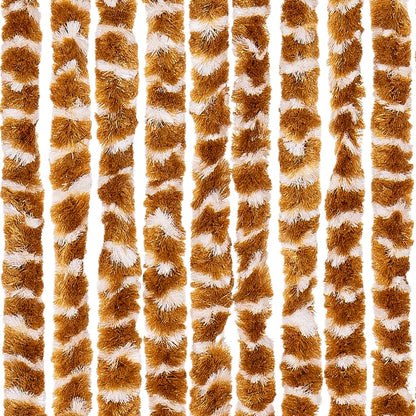 vidaXL Fly Curtain Ochre and White 100x200 cm Chenille