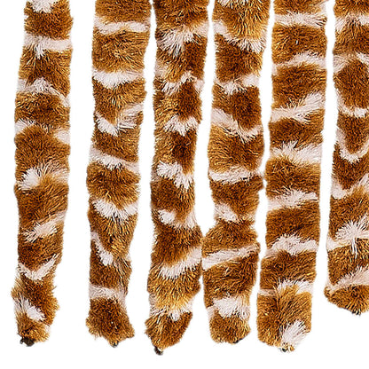 vidaXL Fly Curtain Ochre and White 100x230 cm Chenille