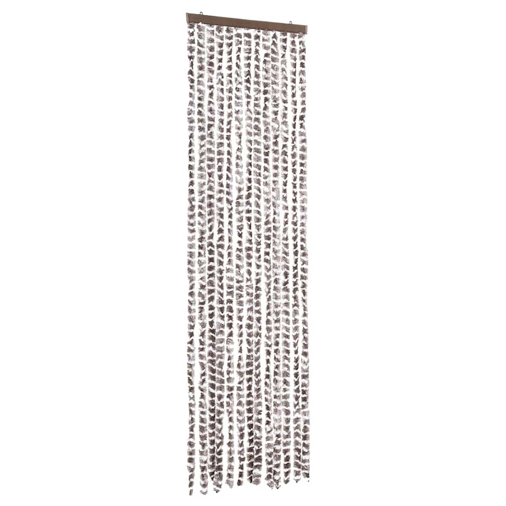 vidaXL Fly Curtain Taupe and White 56x200 cm Chenille