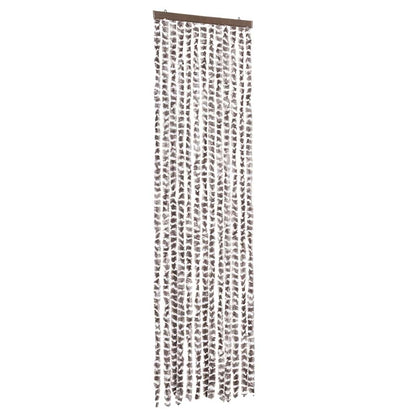 vidaXL Fly Curtain Taupe and White 56x200 cm Chenille