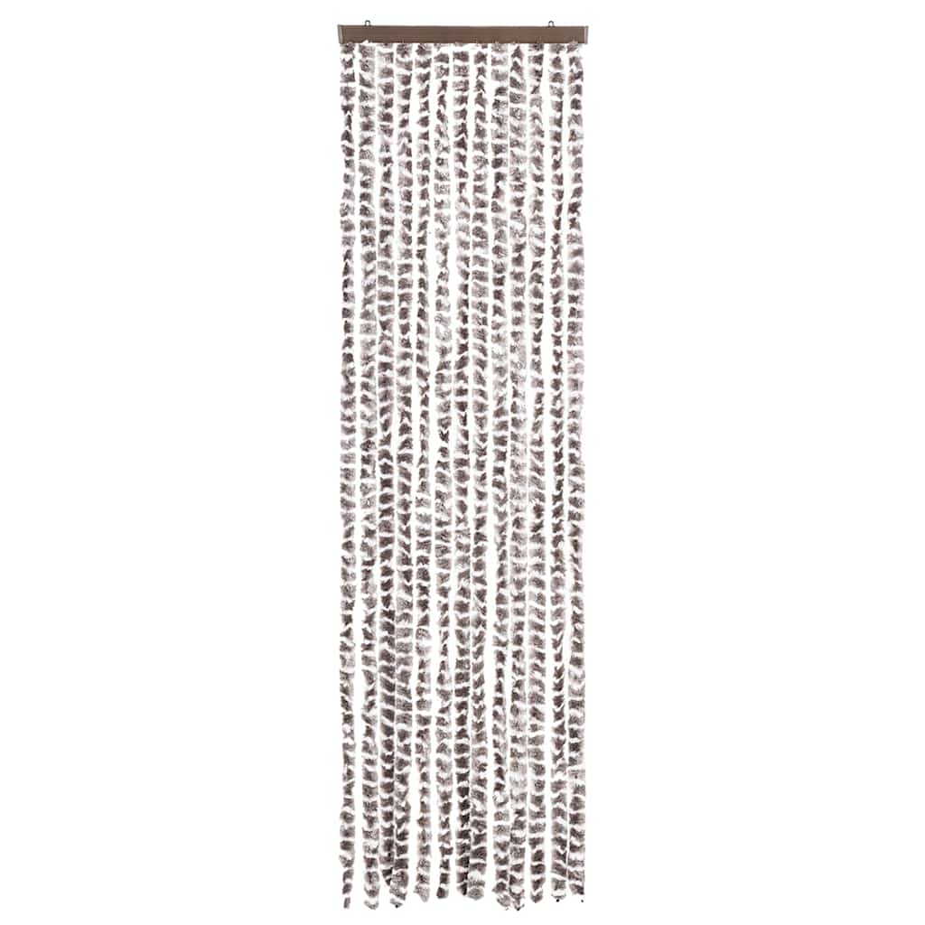 vidaXL Fly Curtain Taupe and White 56x200 cm Chenille