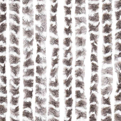 vidaXL Fly Curtain Taupe and White 56x200 cm Chenille