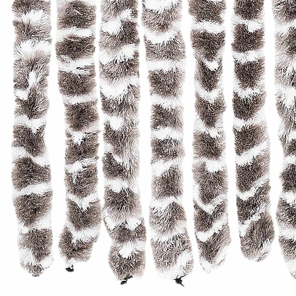 vidaXL Fly Curtain Taupe and White 56x200 cm Chenille