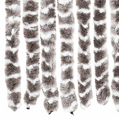 vidaXL Fly Curtain Taupe and White 56x200 cm Chenille