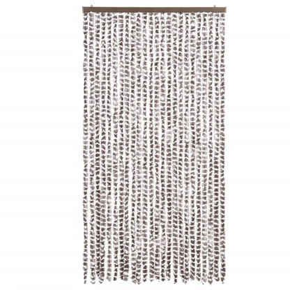 vidaXL Fly Curtain Taupe and White 100x200 cm Chenille