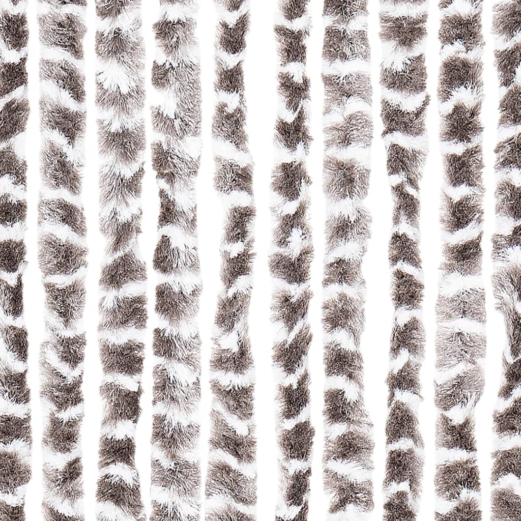 vidaXL Fly Curtain Taupe and White 100x200 cm Chenille