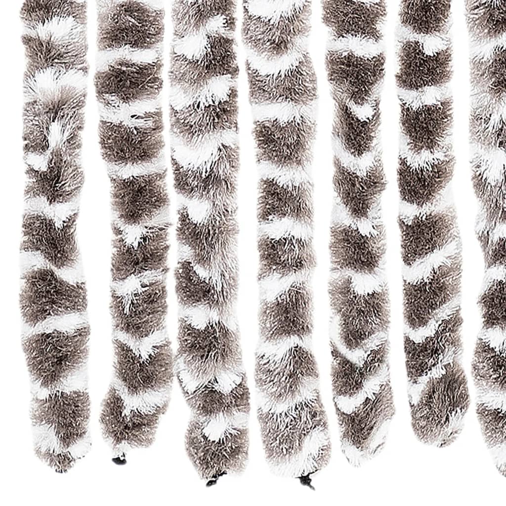vidaXL Fly Curtain Taupe and White 100x200 cm Chenille