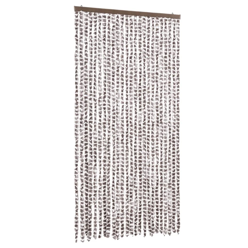 vidaXL Fly Curtain Taupe and White 100x230 cm Chenille