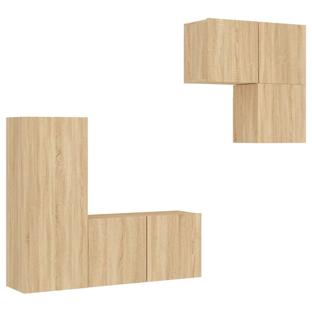 vidaXL TV Wall Unit | Sonoma Oak | Engineered Wood | Medium | TV Wall Unit