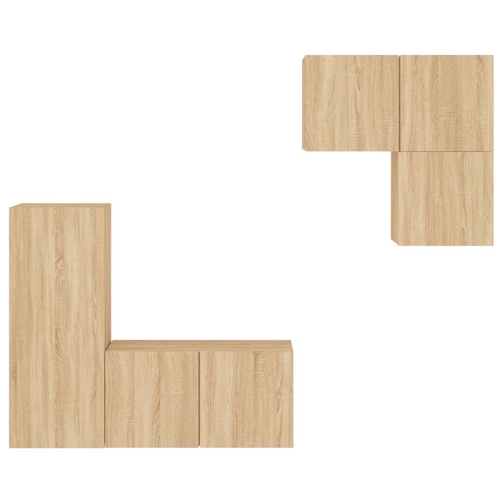 vidaXL TV Wall Unit | Sonoma Oak | Engineered Wood | Medium | TV Wall Unit