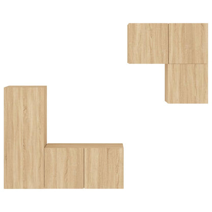 vidaXL TV Wall Unit | Sonoma Oak | Engineered Wood | Medium | TV Wall Unit