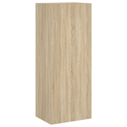 vidaXL 4 Piece TV Wall Units Sonoma Oak Engineered Wood
