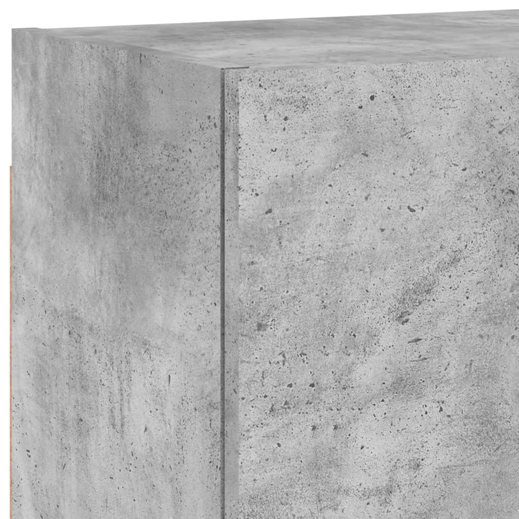 vidaXL 4 Piece TV Wall Units Concrete Grey Engineered Wood