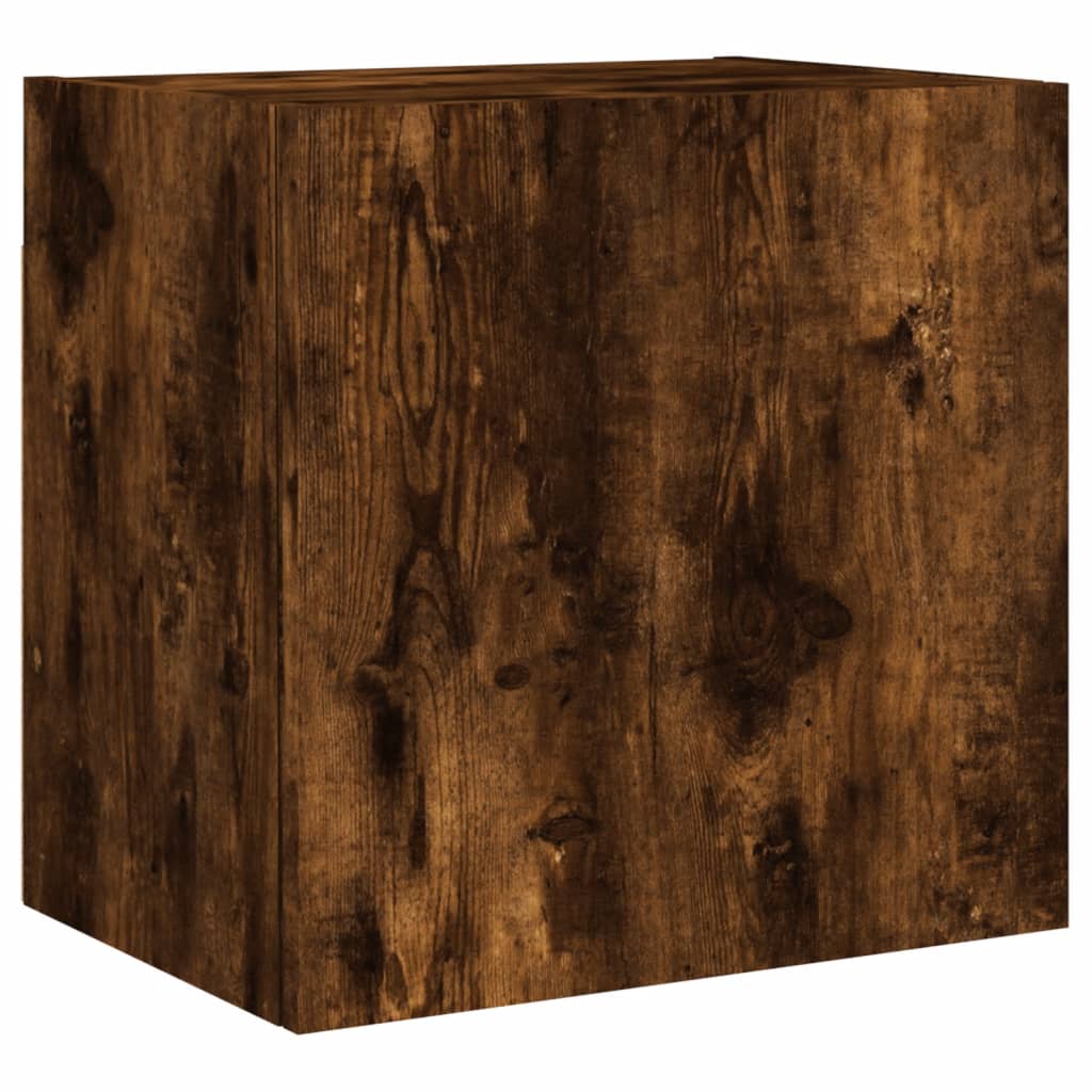 vidaXL 4 Piece TV Wall Units Smoked Oak Engineered Wood