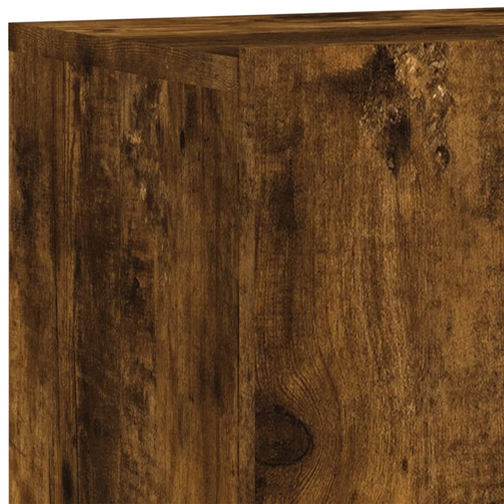 vidaXL 4 Piece TV Wall Units Smoked Oak Engineered Wood