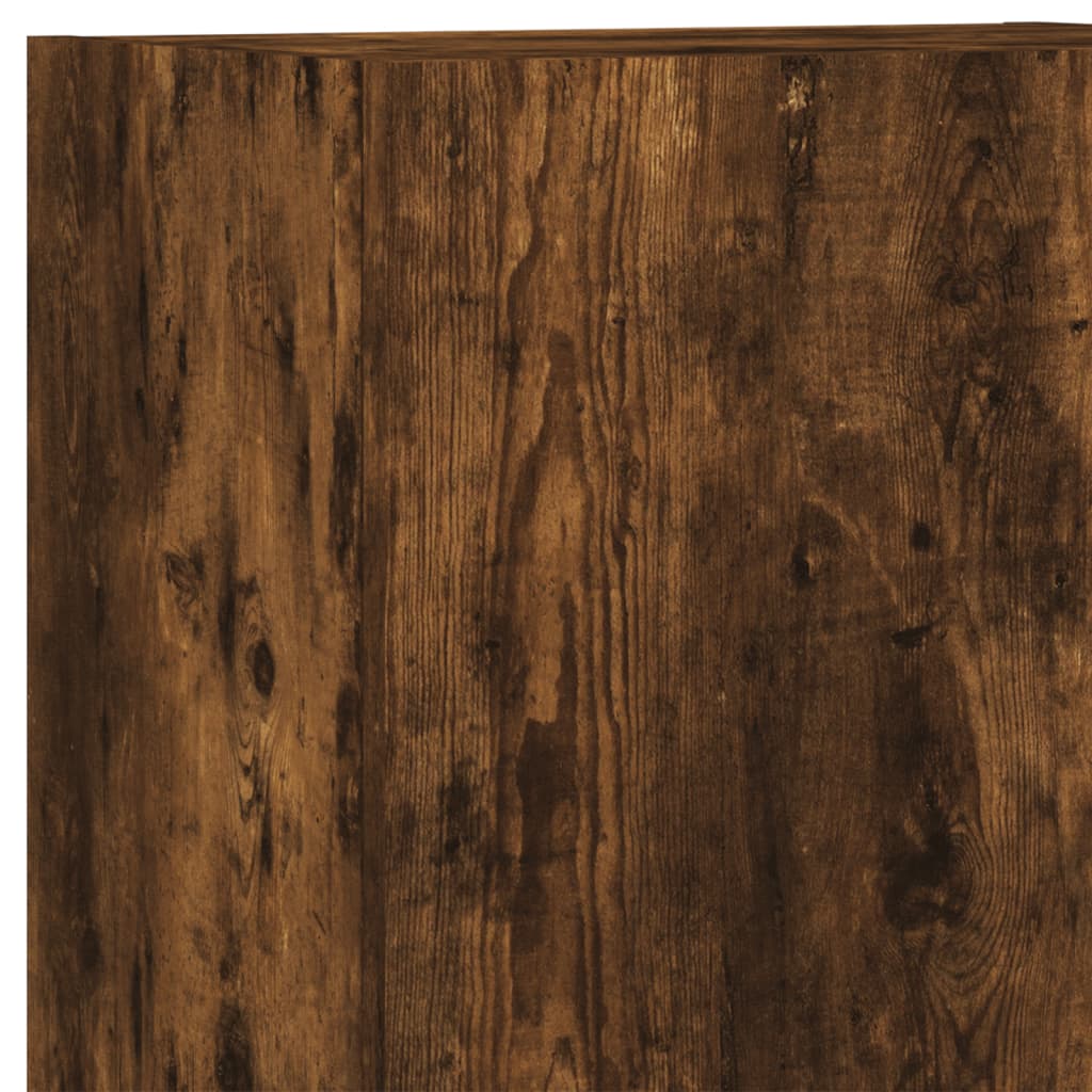 vidaXL 4 Piece TV Wall Units Smoked Oak Engineered Wood