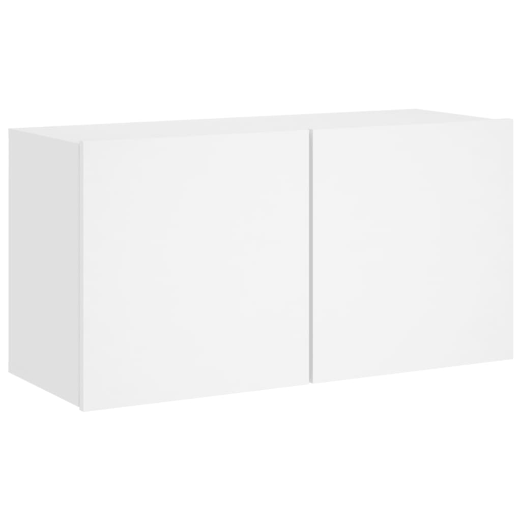 vidaXL 5 Piece TV Wall Units White Engineered Wood